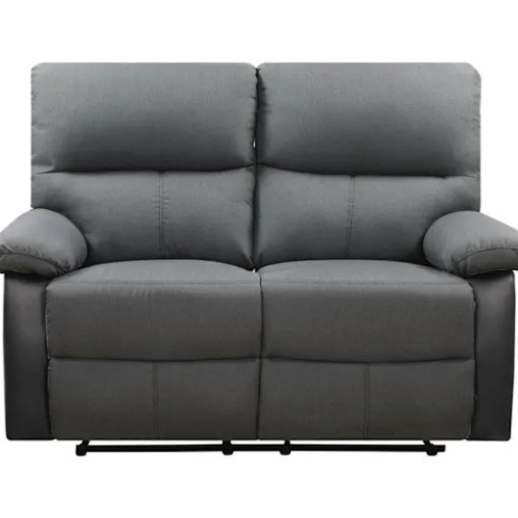 Relax sofa "Lincoln" - 147 x 89 x 103 cm - 2 pladser - Sort / Mørkegrå Svart/Mörkgrå