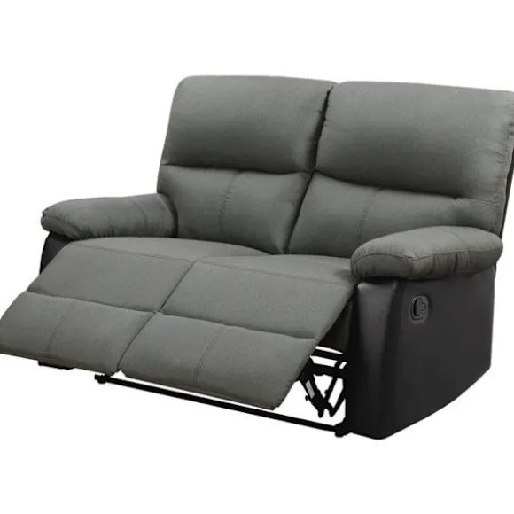 Relax sofa "Lincoln" - 147 x 89 x 103 cm - 2 pladser - Sort / Mørkegrå Svart/Mörkgrå