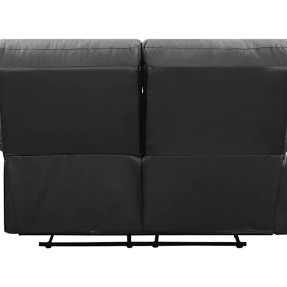 Relax sofa "Lincoln" - 147 x 89 x 103 cm - 2 pladser - Sort / Mørkegrå Svart/Mörkgrå