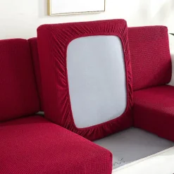 Ren Farve Tyk Elastisk Sofa Betræk Moderne Minimalistisk Sofa red