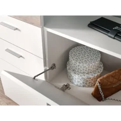Rootz 2 -delt garderobe sæt - skabsskab - Opbevaringspanel - Rummaksimering af design - Hvid melamin - 156 cm x 190 cm x 36 cm