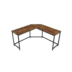 Rootz 2 Hjørneskrivebord - Arbejdsbord - Kontorbord - Skriveborde - Brun/Grå - Sort - 149 x 149 x 75 cm