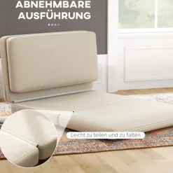 Rootz 2 -i -1 foldning hvilestol - gæstemadras - doven sofa - maksimal komfort - 120W x 80d x 75H cm (stol), 120W x 275d x 10H cm (seng) - brun
