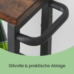 Rootz 4 Niveau Rolling Kitchen Cart - Smal Niche Shelf - Trolley on Rollers - Compact Storage Solution - 13 cm x 45,4 cm x 77 cm