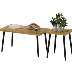 Rootz 2 -sæt sofabord - sidebord - fleksibilitetsbord - moderne design - 90x50x45cm (stor), 40x40x50cm (lille)
