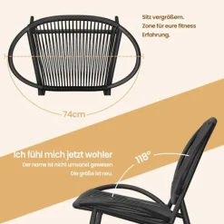 Rootz 3 -stykke balkonmøbler sæt - havemøbler - gårdhave sæt - pe -polyrattan - blæk sort - 50 cm x 45 cm tabel, 68 cm x 74 cm x 78 cm stole