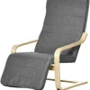 Rootz Accentstol - Afslapningsstol - hvilestol - Justerbar fodstøtte - Birk træ - 66,5 x 94 x 100 cm