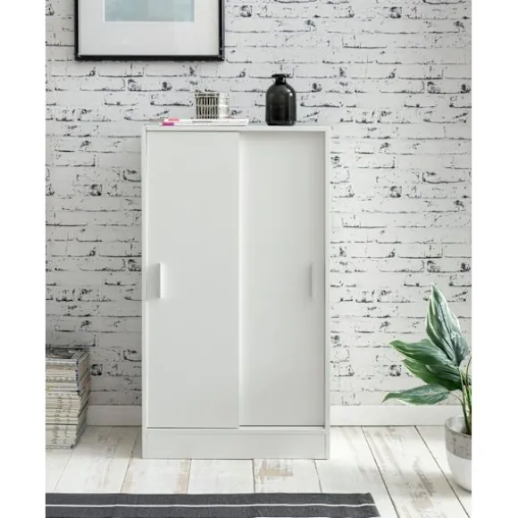 Rootz arkivskab træ 60 x 107,5 x 28,5 cm hvid - Design multifunktionsskab - Kontorskab Moderne - Kommode Hallmøbler - Skænk entre kommode - Lille opbe | Fyndiq