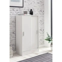 Rootz arkivskab træ 60 x 107,5 x 28,5 cm hvid - Design multifunktionsskab - Kontorskab Moderne - Kommode Hallmøbler - Skænk entre kommode - Lille opbe | Fyndiq