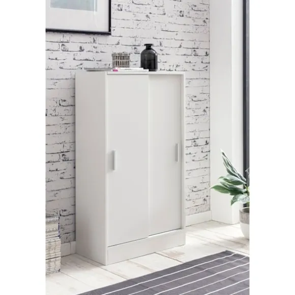 Rootz arkivskab træ 60 x 107,5 x 28,5 cm hvid - Design multifunktionsskab - Kontorskab Moderne - Kommode Hallmøbler - Skænk entre kommode - Lille opbe | Fyndiq