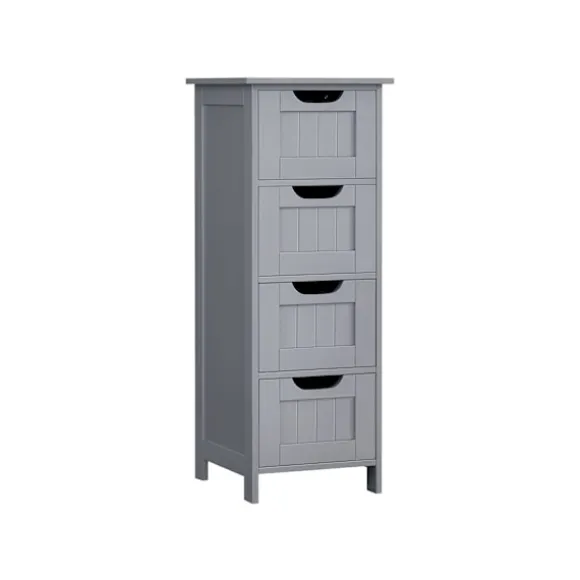 Rootz Badeværelsesmøbler - Opbevaringsskab - Organizer - MDF-plade - 30 cm x 30 cm x 82 cm - Mystic Grey - Monteringssæt - Anti-Tip-enhed - 90 kg Topb | Fyndiq