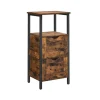 Rootz Badeværelsesskab - 2 Skuffer Badeværelsesskab - Opbevaringsskab - Multi-Purpose Opbevaringsskab - Spånplade/Stål - Vintage Brun-sort - 37 x 30 x | Fyndiq