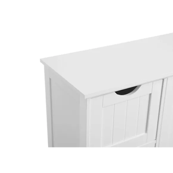 Rootz Badeværelsesskab - Opbevaringsorganisator - Skab - MDF - rodfri løsning - Alsidig brug - Hvid - 60 cm x 30 cm x 81 cm