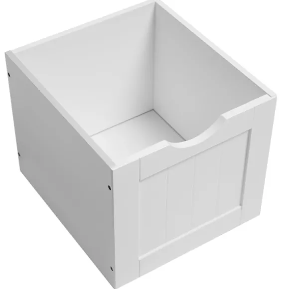Rootz Badeværelsesskab - Opbevaringsorganisator - Skab - MDF - rodfri løsning - Alsidig brug - Hvid - 60 cm x 30 cm x 81 cm
