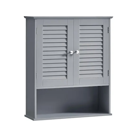 Rootz Badeværelsesskab - Opbevaringsenhed - Organizer - MDF-konstruktion - Mystical Grey - 30cm x 30cm x 82cm - Letvægts - Robust - Nem montering