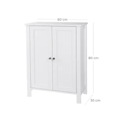 Rootz Badeværelsesskab - Opbevaringsenhed - Organizer - MDF-plade - Hvid - 60 cm x 80 cm x 30 cm - 87 cm x 36 cm x 19 cm - 12,4 kg - 1 x tilbehørstask | Fyndiq