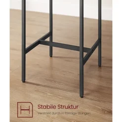 Rootz Bar Bordsæt - Bistro Bordsæt - Pubbord og stole - Spånplader og stål - 60cm x 60cm x 90cm - 30cm x 40cm x 65cm - 19,1kg