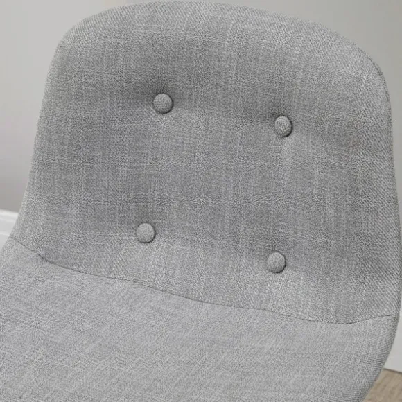 Rootz Barbord - Barstole i industrielt design - Knapsyning - Imiteret linned - Spånplade - Grå + Sort - 120cm x 60cm x 91cm