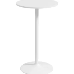 Rootz Barbord - Bord til 2 personer - Moderne design - Rundt bord - Pulverlakeret stål - Hvid - 60 x 60 x 102 cm