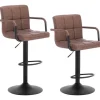 Rootz Barstol - Bordskammel - Justerbar barstol - Kunstlæder - Metalstel - Ergonomisk design - Holdbar - Stilfuld - 51 cm x 37 cm Sæde, 90 cm - 112 cm | Fyndiq