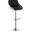 Rootz Barstol - Bordskammel - Justerbar barstol - Komfortabelt kunstlæder - Nem montering - Robust kromramme - 38cm x 35cm x 84-106cm Justerbar højde | Fyndiq