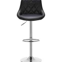 Rootz Barstol - Bordskammel - Justerbar barstol - Komfortabelt kunstlæder - Nem montering - Robust kromramme - 38cm x 35cm x 84-106cm Justerbar højde | Fyndiq