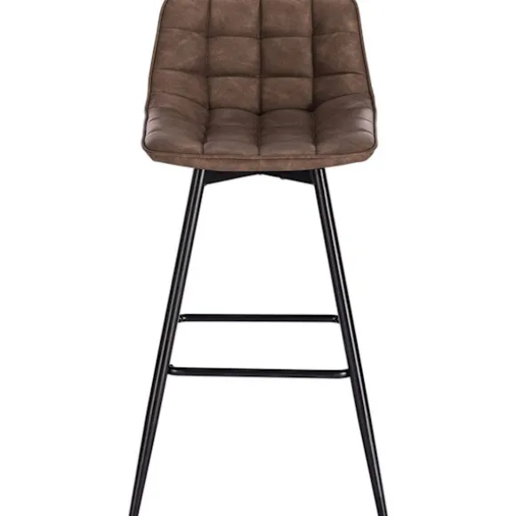 Rootz barstol - Designer barstol, bordskammel - kunstlæder, metalben - komfortable og ergonomiske, robuste og holdbare, alsidige og stilfulde - sædehø | Fyndiq