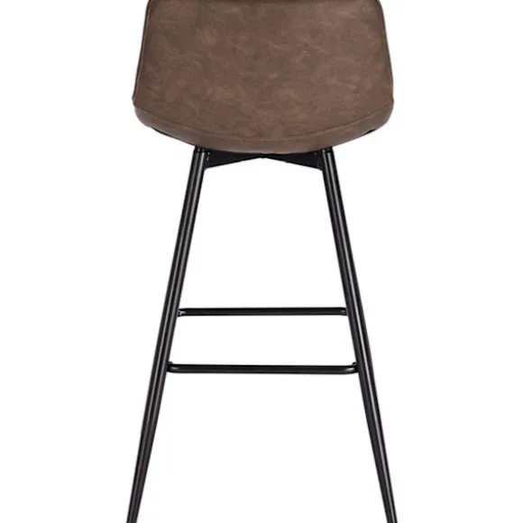 Rootz barstol - Designer barstol, bordskammel - kunstlæder, metalben - komfortable og ergonomiske, robuste og holdbare, alsidige og stilfulde - sædehø | Fyndiq