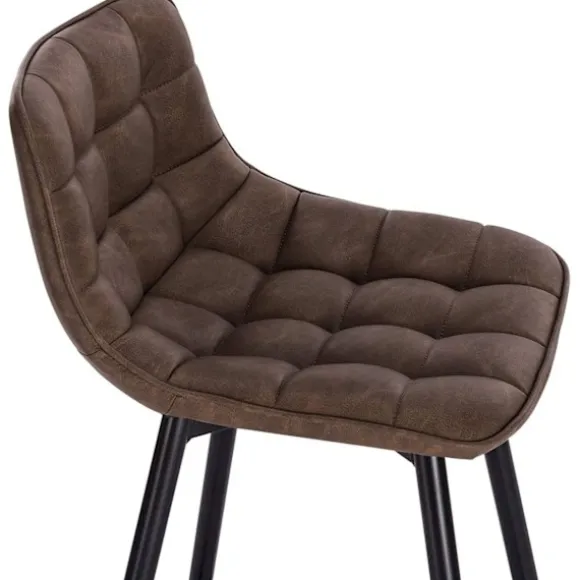 Rootz barstol - Designer barstol, bordskammel - kunstlæder, metalben - komfortable og ergonomiske, robuste og holdbare, alsidige og stilfulde - sædehø | Fyndiq
