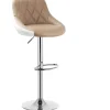 Rootz Barstol - Justerbar bordstol - Drejelig barstol - Komfortabel, Alsidig, Holdbar - Forkromet stål, Kunstlæder - 38cm x 35cm, Højde 84cm-106cm