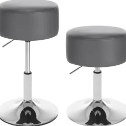 Rootz Barstol drejestol - Roterende skammel - Justerbar højde - Kunstlæder - 33,5 cm - 52-67 cm - 38,5 cm - 120 kg belastning - Nem montering