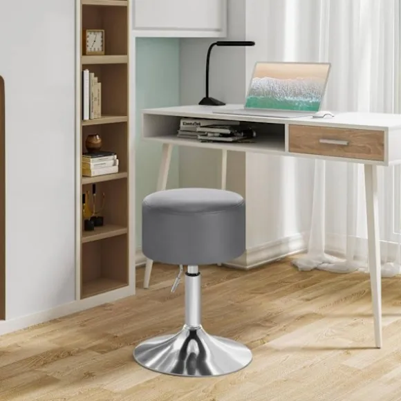 Rootz Barstol drejestol - Roterende skammel - Justerbar højde - Kunstlæder - 33,5 cm - 52-67 cm - 38,5 cm - 120 kg belastning - Nem montering