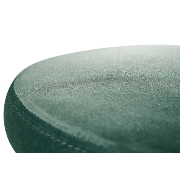 Rootz barstol fløjlsgrøn skammel uden ryglæn 58 - 79 cm - Køkkentaburet stof - metal 100kg - Design barstol bordstol roterende bistrostol