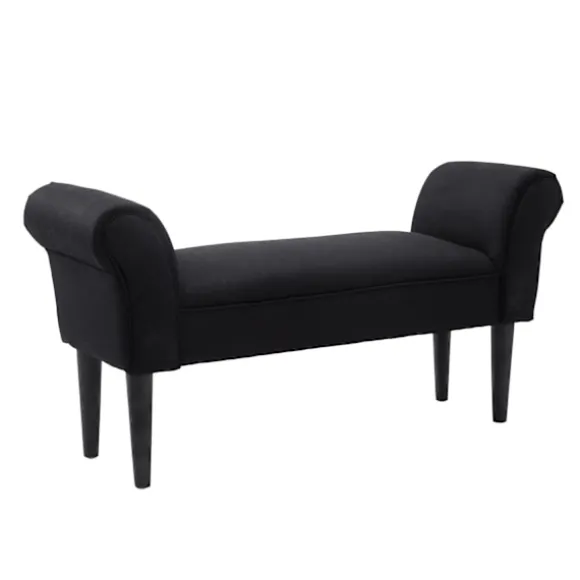Rootz BedBench - Sort - Konstrueret træ, skum - 40,15 cm x 12,2 cm x 20,07 cm