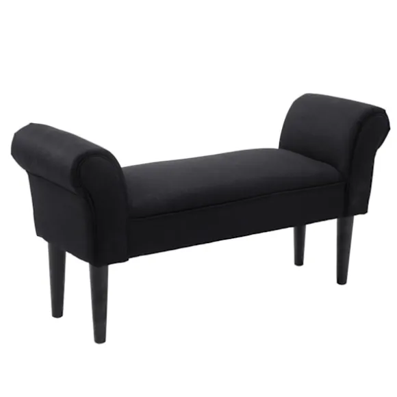Rootz BedBench - Sort - Konstrueret træ, skum - 40,15 cm x 12,2 cm x 20,07 cm
