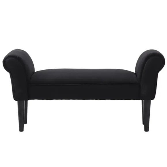 Rootz BedBench - Sort - Konstrueret træ, skum - 40,15 cm x 12,2 cm x 20,07 cm
