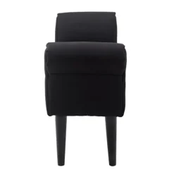 Rootz BedBench - Sort - Konstrueret træ, skum - 40,15 cm x 12,2 cm x 20,07 cm