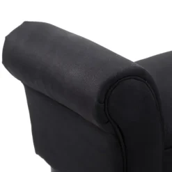 Rootz BedBench - Sort - Konstrueret træ, skum - 40,15 cm x 12,2 cm x 20,07 cm