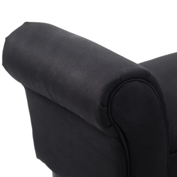 Rootz BedBench - Sort - Konstrueret træ, skum - 40,15 cm x 12,2 cm x 20,07 cm