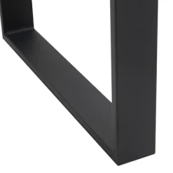 Rootz bordbensæt - 2 stålben - Forborede huller - Industrielt design - Stål - Sort - 60L x 8W x 72H cm