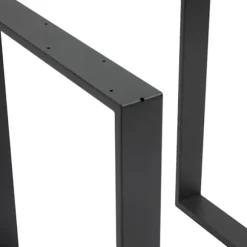 Rootz bordbensæt - 2 stålben - Forborede huller - Industrielt design - Stål - Sort - 60L x 8W x 72H cm