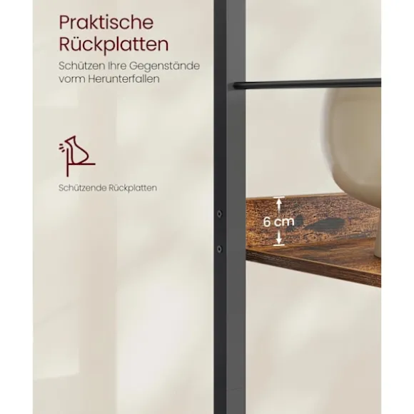Rootz Brown & Black Bookhelf - Bogreol - Opbevaringsenhed - Høj kapacitet - 30 cm x 60 cm x 178 cm