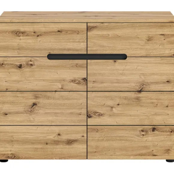 Rootz Canu Garderobe - Kommode - Grå - Artisan Look - Rumbesparende - 100x81x40 cm, bæredygtig FSC -certificerede møbler.