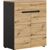 Rootz Canu Shoe Cabinet - Garderobearrangør - Skoopbevaring - Bæredygtig - 80 cm x 94 cm x 37 cm, grå, høj kvalitet - Tidløs design