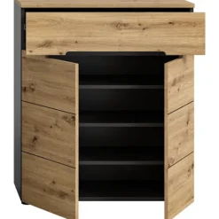 Rootz Canu Shoe Cabinet - Garderobearrangør - Skoopbevaring - Bæredygtig - 80 cm x 94 cm x 37 cm, grå, høj kvalitet - Tidløs design