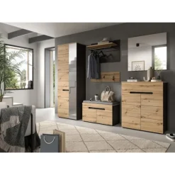 Rootz Canu Shoe Cabinet - Garderobearrangør - Skoopbevaring - Bæredygtig - 80 cm x 94 cm x 37 cm, grå, høj kvalitet - Tidløs design