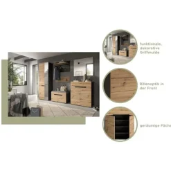 Rootz Canu Shoe Cabinet - Garderobearrangør - Skoopbevaring - Bæredygtig - 80 cm x 94 cm x 37 cm, grå, høj kvalitet - Tidløs design