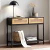Rootz Chic konsolbord - Entrébord - Gangbord - Wienervævede fronter - Opbevaringsplads - 100 cm x 30 cm x 75 cm