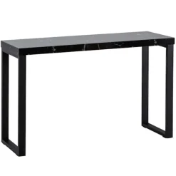 Rootz Chic konsolbord - Moderne skrivebord - Arbejdsbord - Robuste metalben - Elegant marmorlook - 120 cm x 40 cm x 76 cm