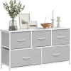 Rootz Choker Cabinet 5 skuffe - Opbevaringsskab - Arrangørkiste - Grå træ - Metalramme - 100 x 54 x 30 cm - Rumbesparelse